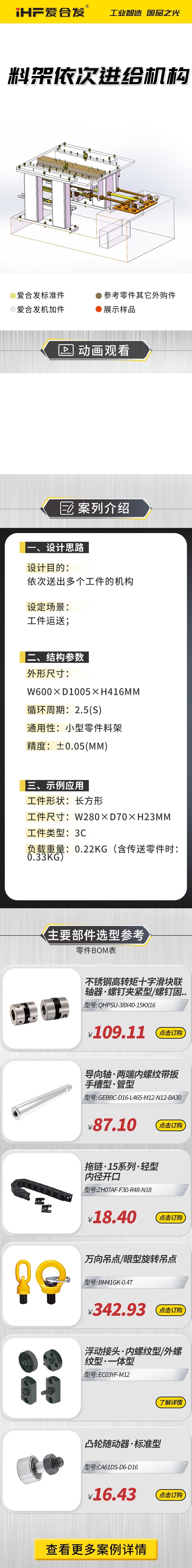 案例剖析：爱合发料杂架依次进给机构！